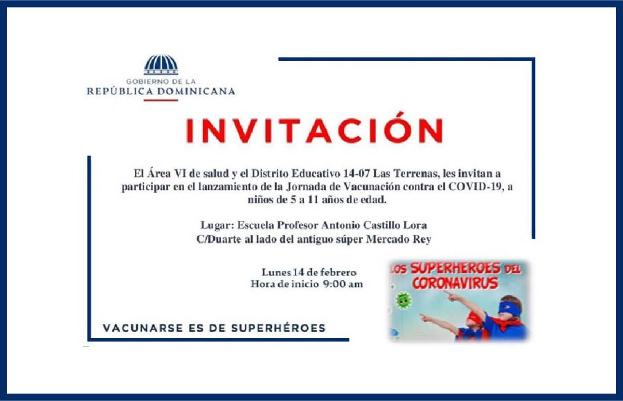  imagen Invitaciones enviadas por distritos educativos 07-02, 07-07 y 14-07, con las informaciones sobre la apertura de jorda de vacunación. 