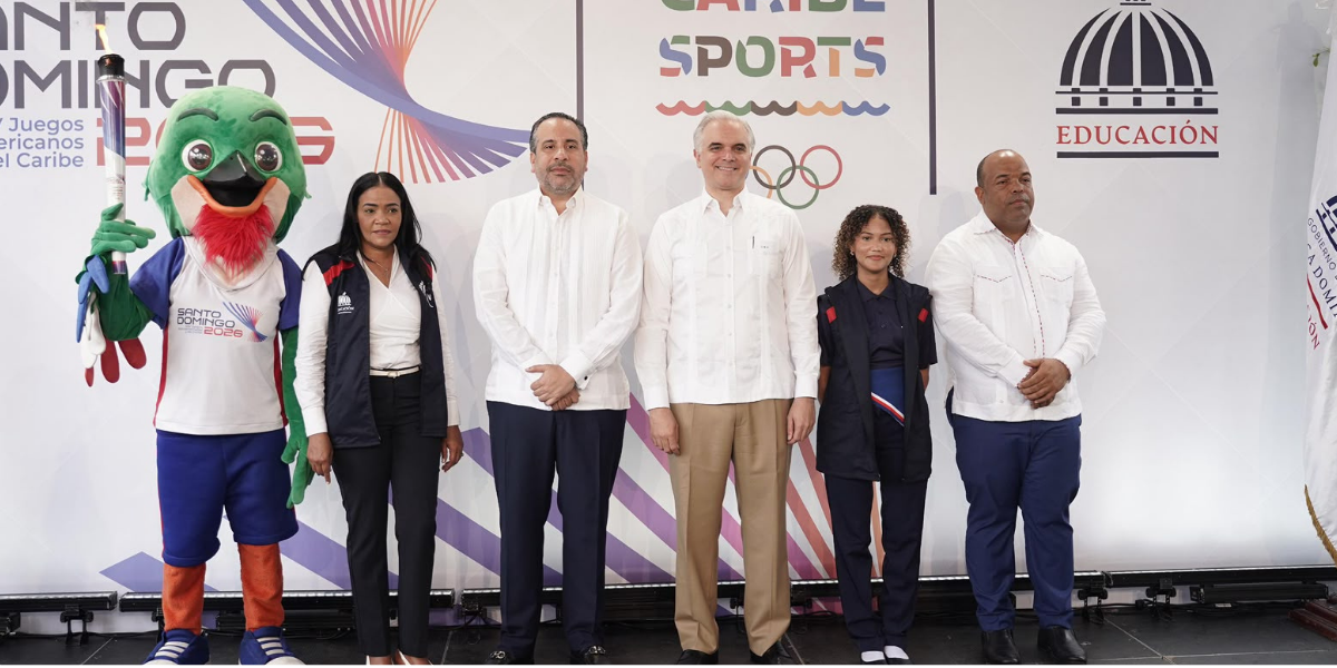  imagen antorcha de los XXV Juegos Centroamericanos y del Caribe Santo Domingo 2026 en la sede&nbsp; 