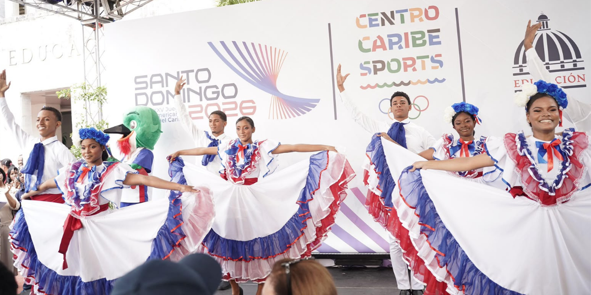  imagen antorcha de los XXV Juegos Centroamericanos y del Caribe Santo Domingo 2026 en la sede&nbsp; 